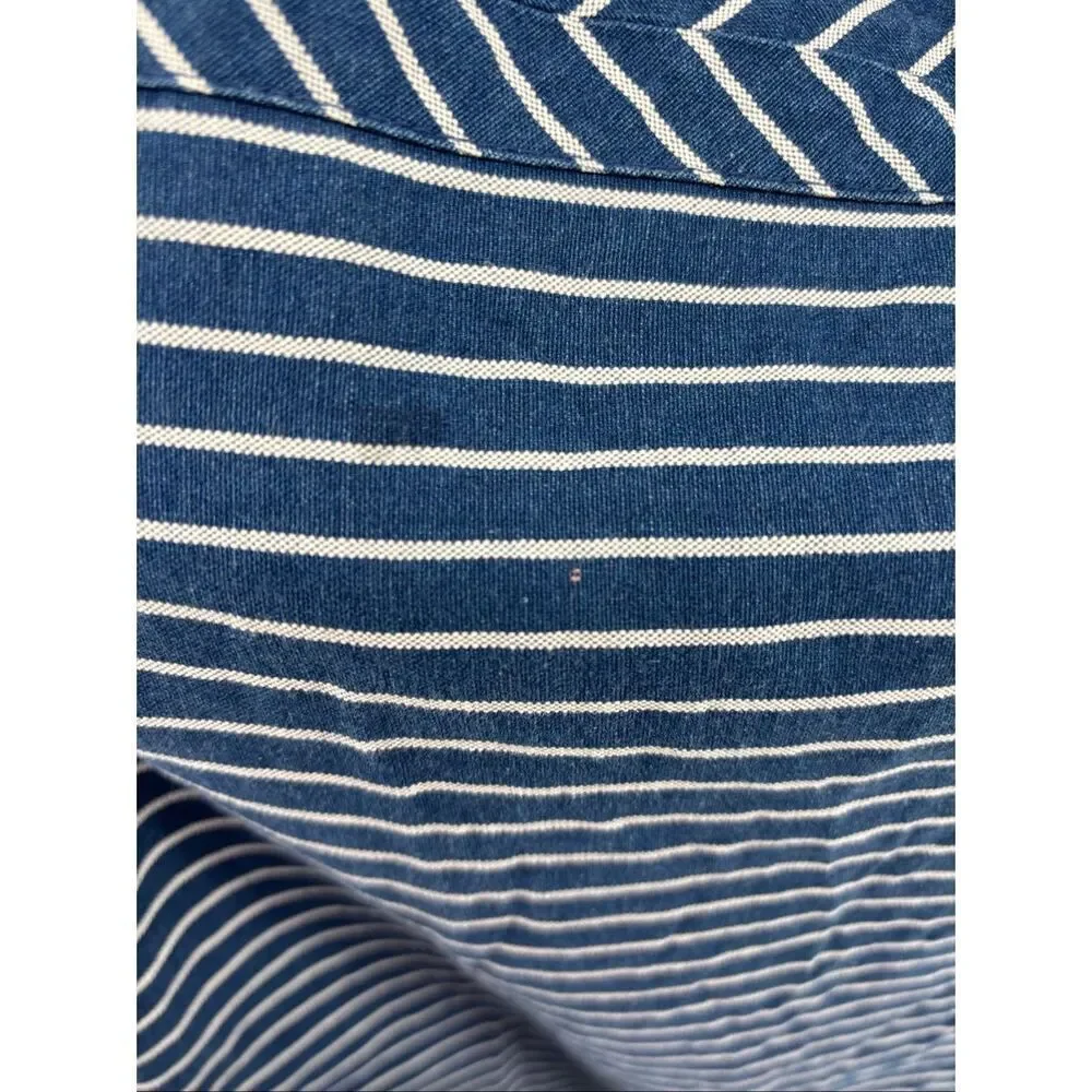 Lauren Ralph Lauren Blue White Stripe Pillowcases Shams Set of 2